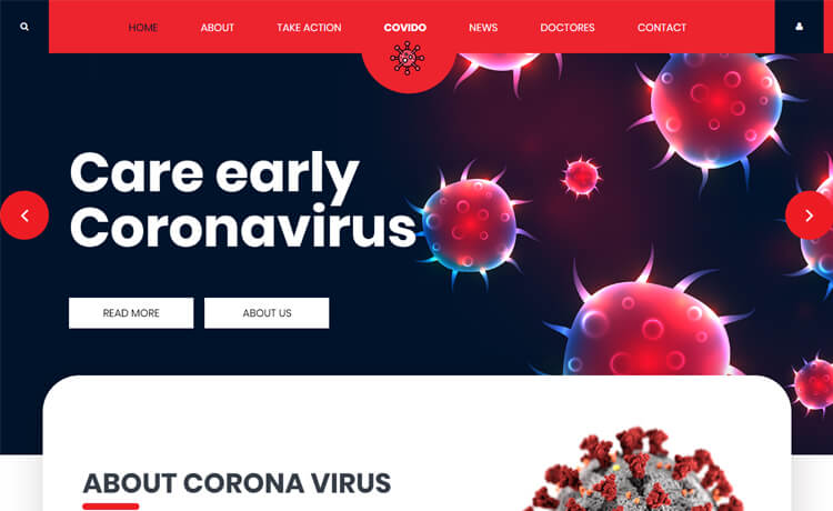 Covido – Free Bootstrap 4 HTML5 Medical Website Template