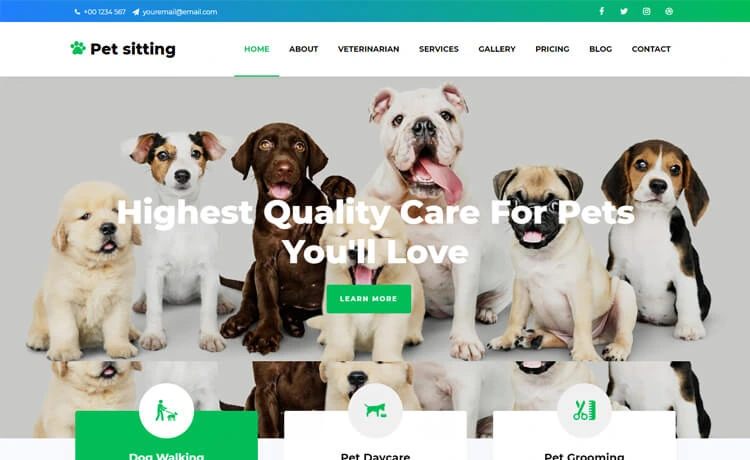 PetSitting – Free Bootstrap 4 HTML5 Pet & Animal Services Website Template