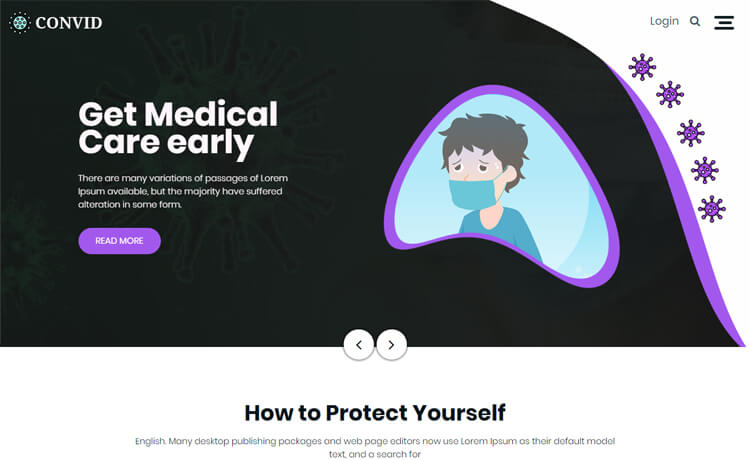 Convid – Free Bootstrap 4 HTML5 Responsive Medical Website Template