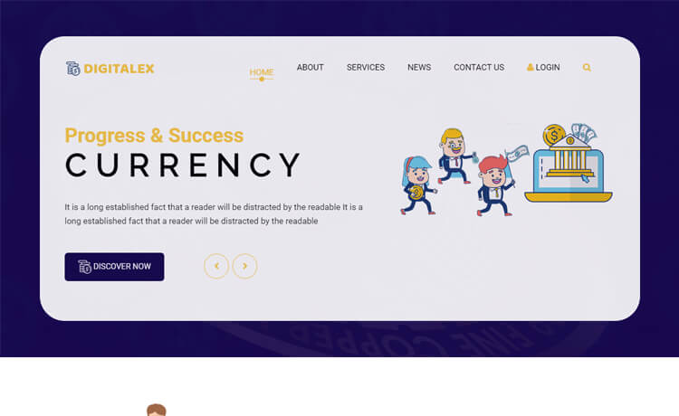 Digitalex – Free Bootstrap 4 HTML5 Responsive Financial Website Template