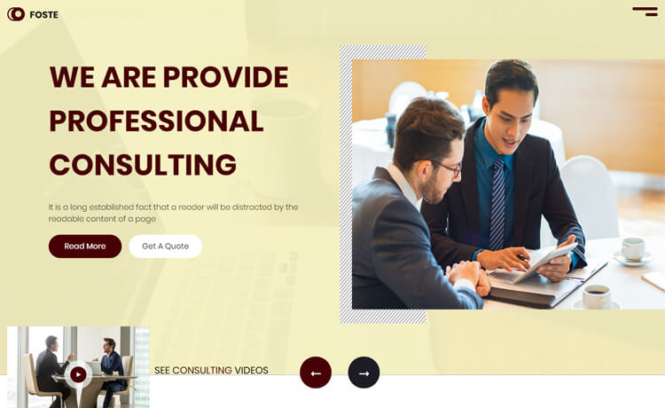 Foste – Free Bootstrap 4 HTML5 Consulting Business Website Template
