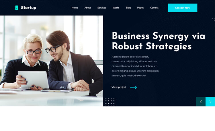 StartupBusiness – Free Bootstrap HTML5 Business Website Template