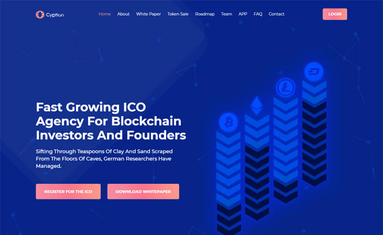 Cyption – Free Bootstrap 4 HTML5 Agency Website Template