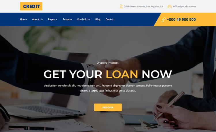 Credit – Free Bootstrap 4 HTML5 Corporate Website Template