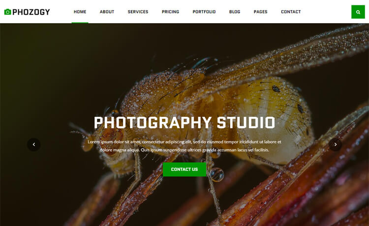 Phozogy – Free Bootstrap 4 HTML5 Responsive Photography Website Template