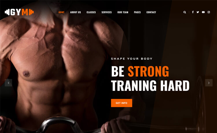 GymLife – Free Bootstrap 4 HTML5 Gym Website Template