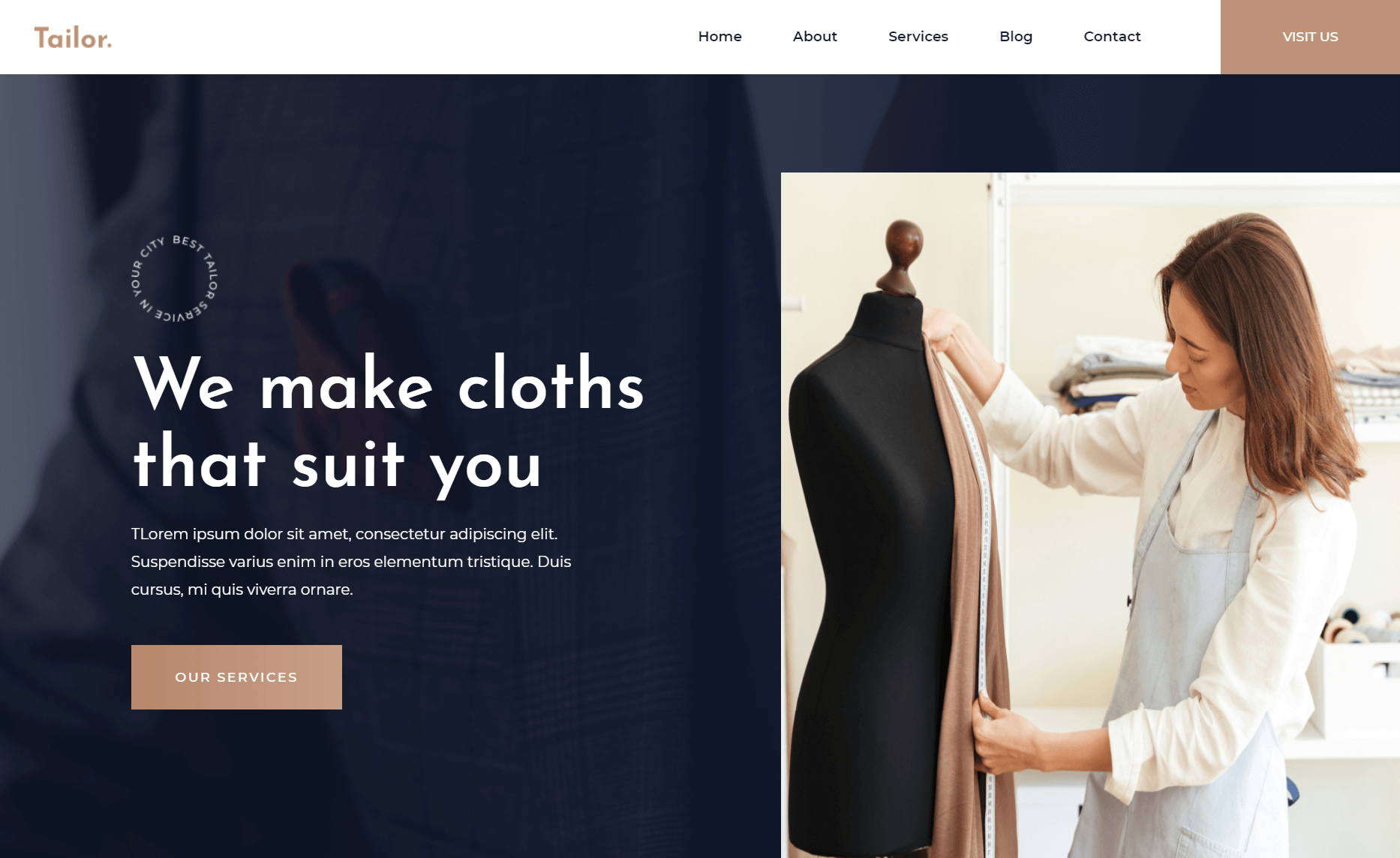 Tailor – Free Responsive Bootstrap 4 HTML5 Fashion Website Template