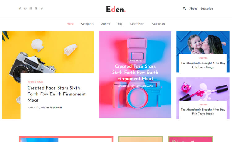Eden – Free Bootstrap 4 HTML5 Responsive Magazine Website Template