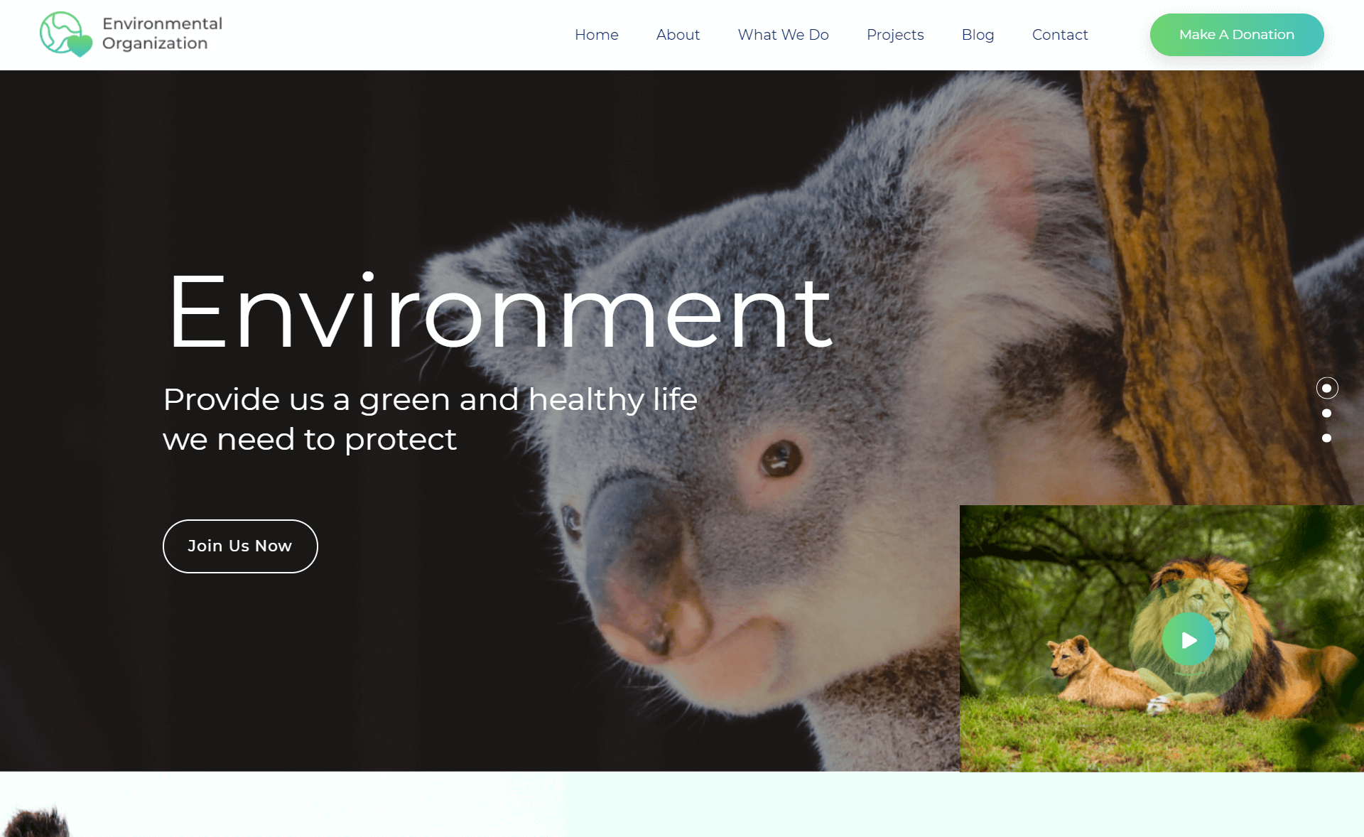 EnvironmentalOrganization – Free Bootstrap 4 HTML5 Charity Website Template