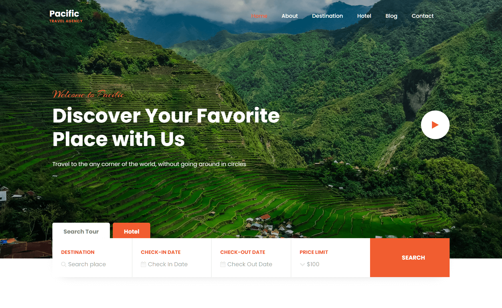 Pacific – Free Modern Bootstrap 4 HTML5 Travel Website Template