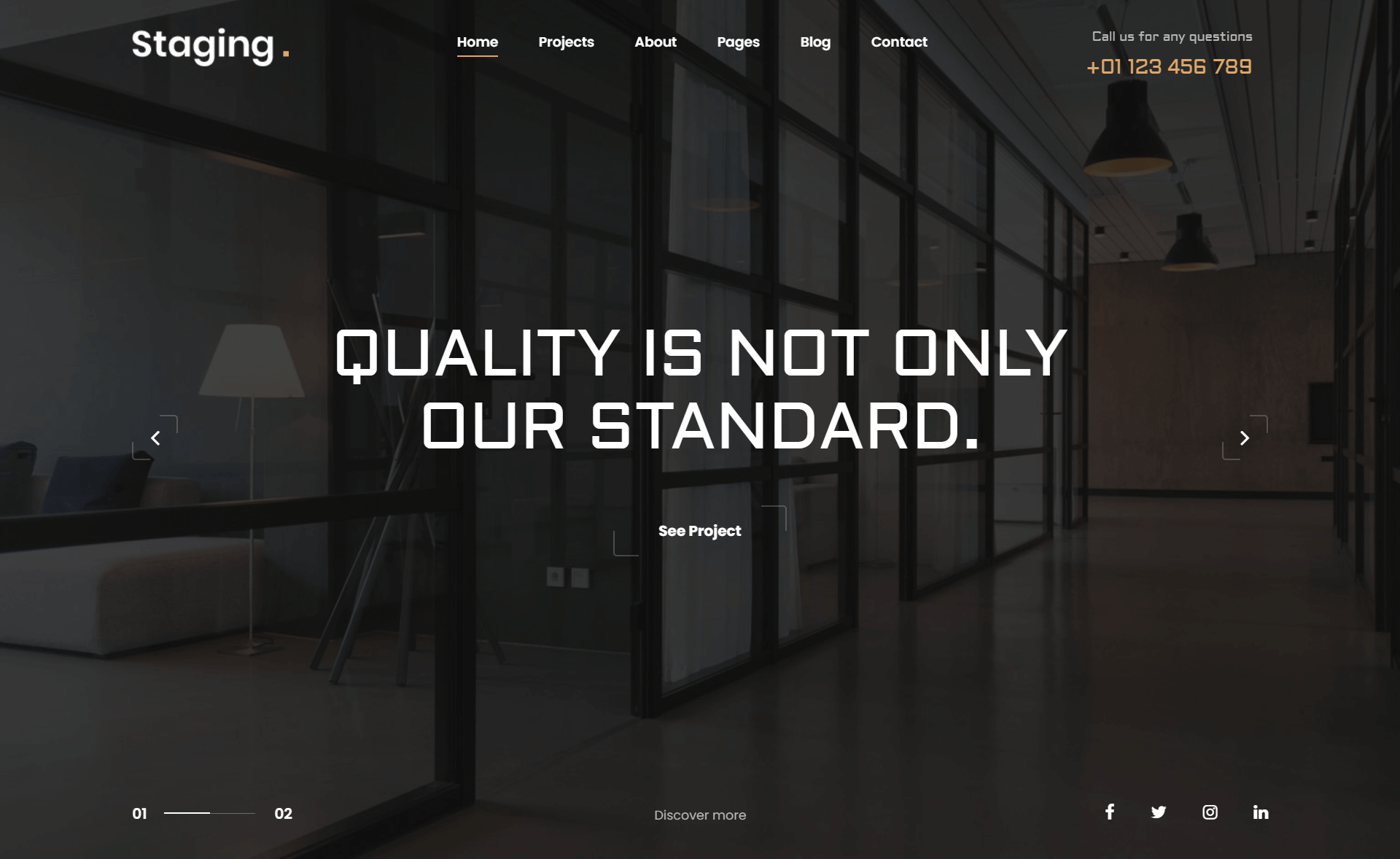 Staging – Free Responsive Bootstrap 4 HTML5 Interior Design Website Template