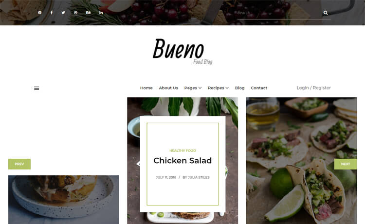 Bueno – Free Bootstrap 4 HTML5 Food Blog Website Template