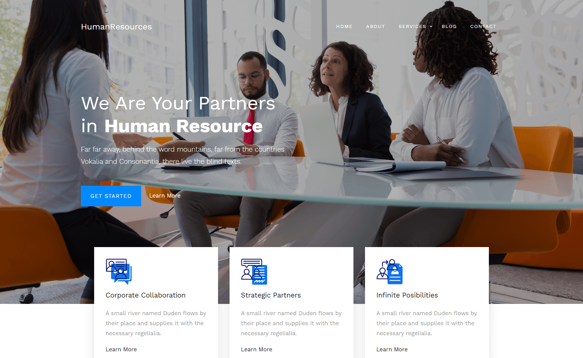 HumanResources – Free Responsive Bootstrap 4 HTML5 Business Website Template