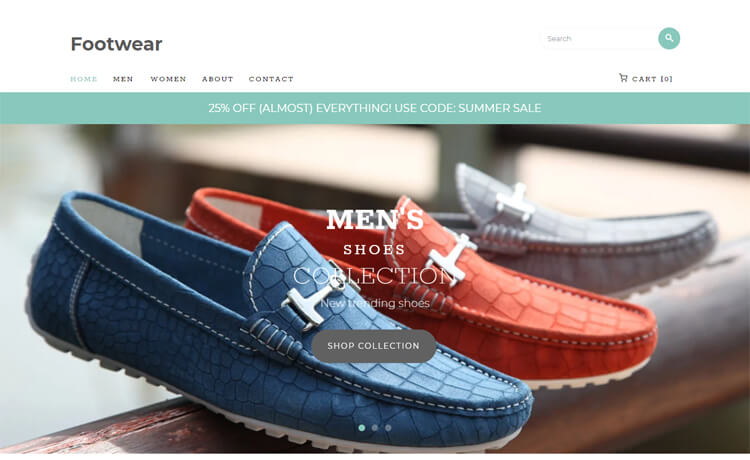 Footwear – Free Bootstrap 4 HTML5 Ecommerce Website Template