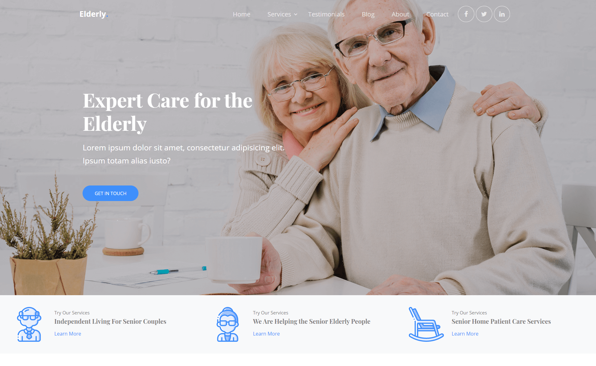Elderly – Free Responsive Bootstrap 4 HTML5 Business Website Template