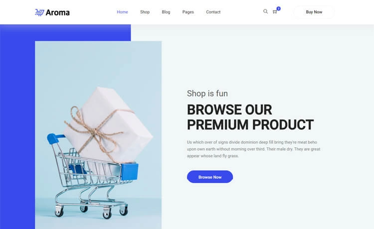 Aroma – Free Bootstrap 4 HTML5 Online Shopping Website Template