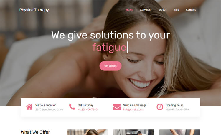 Physical Therapy – Free Bootstrap 4 HTML5 Medical Website Template