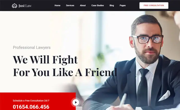 JustLaw – Free Bootstrap 4 HTML5 Law Firm Website Template