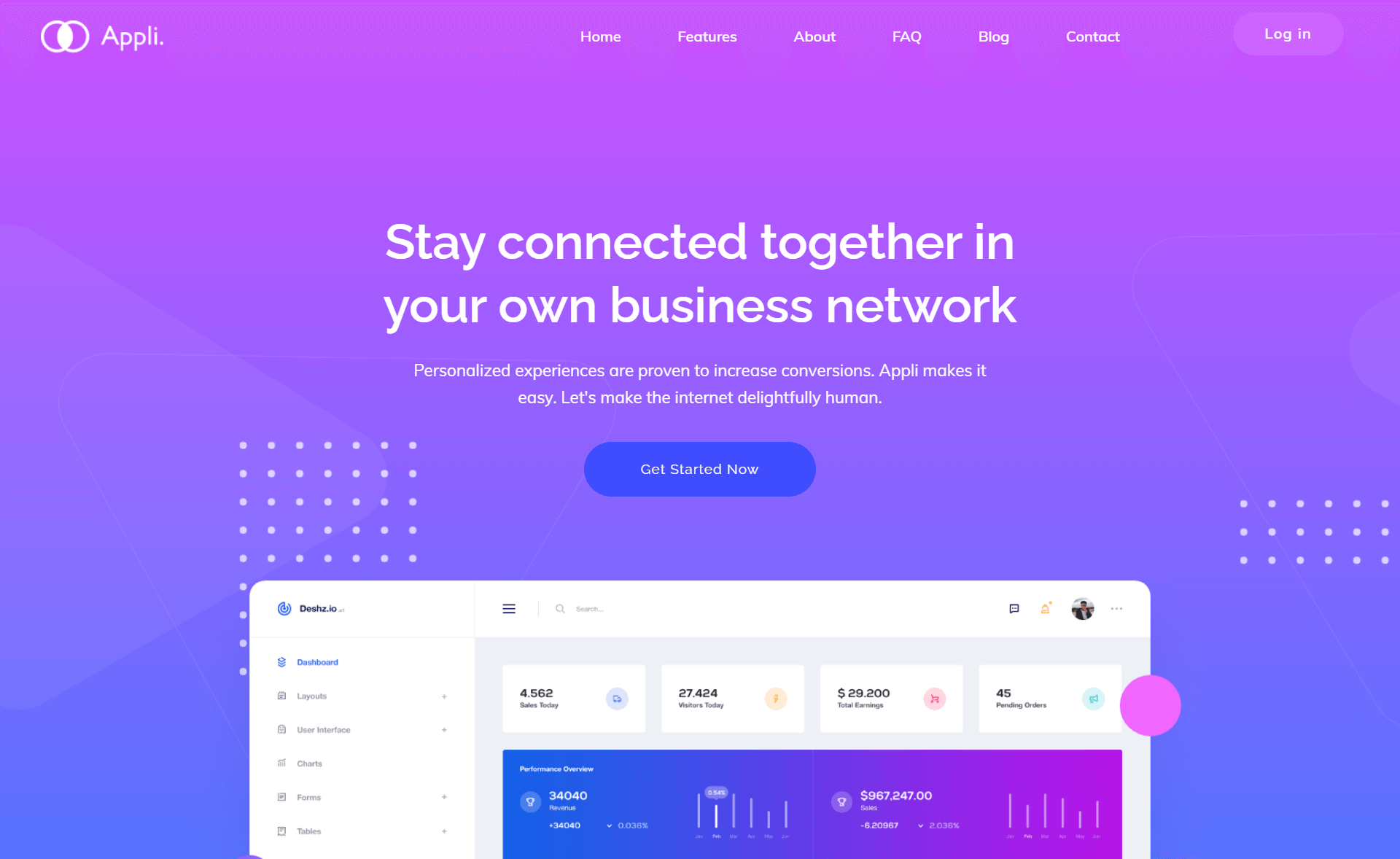 Appli – Free Responsive Bootstrap 4 HTML5 App Landing Page Template