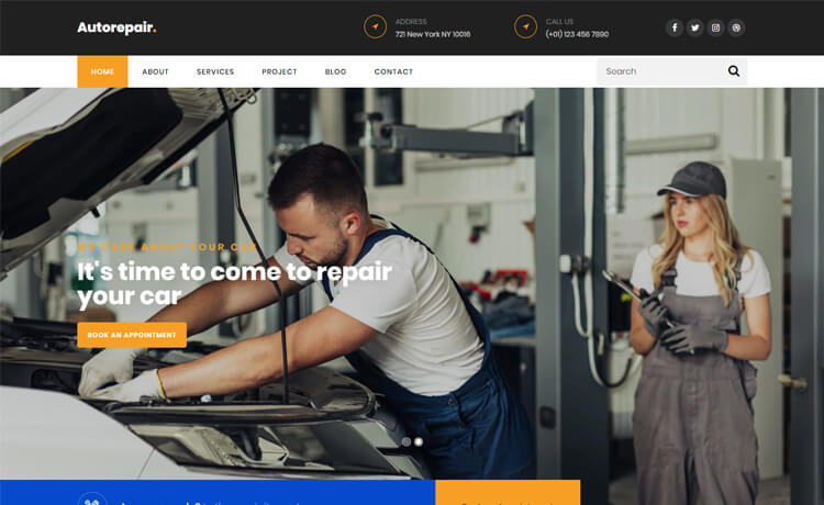 AutoRepair – Free Bootstrap 4 HTML5 Business Website Template