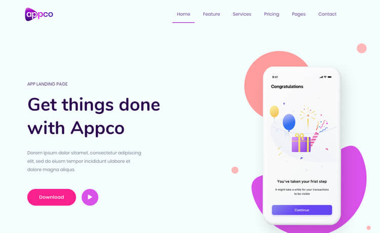Appco – Free Bootstrap 4 HTML5 Landing Page Template