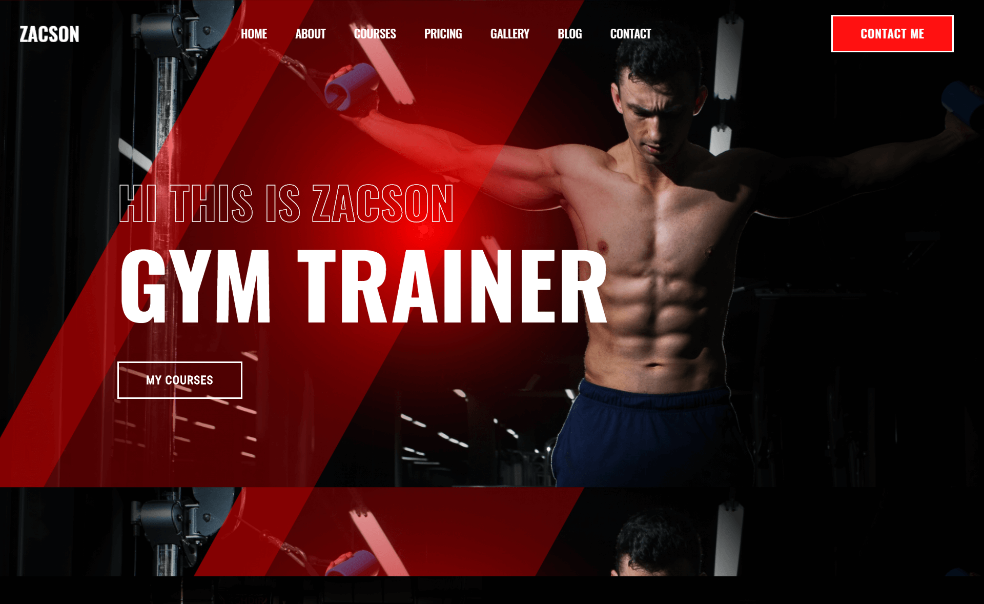 Zacson – Free Responsive Bootstrap 4 HTML5 Fitness Website Template