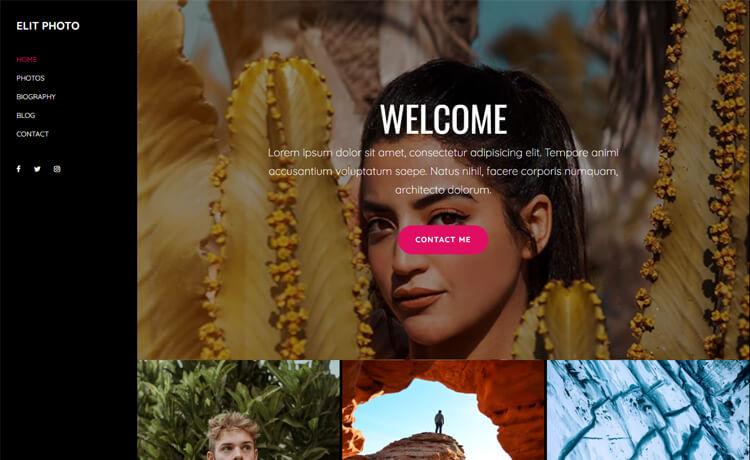 Elit – Free Bootstrap 4 HTML5 Responsive Photography Website Template