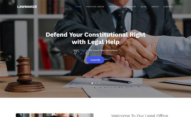 Lawmaker – Free Bootstrap 4 HTML5 Law Firm Website Template