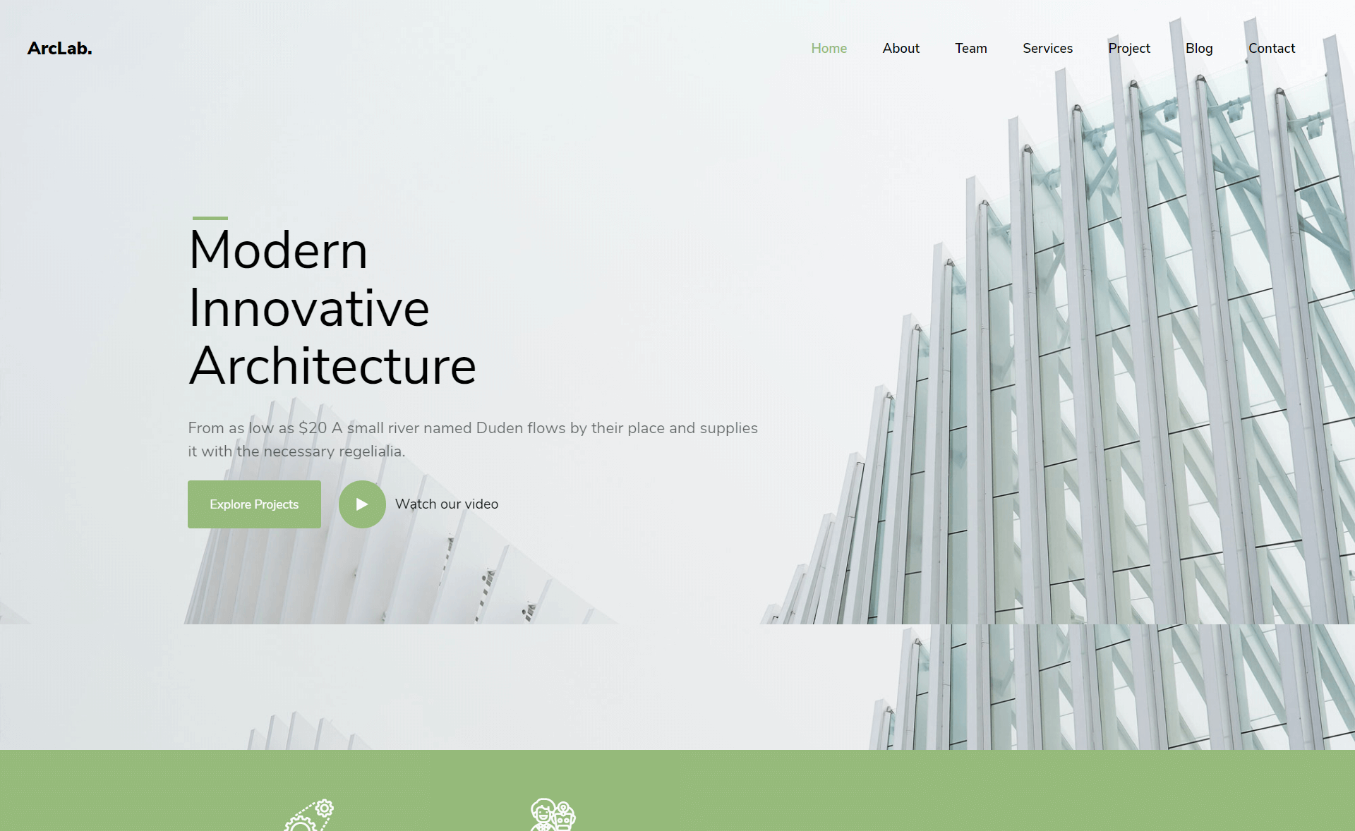 ArchLab – Free Responsive Bootstrap 4 HTML5 Architectural Website Template