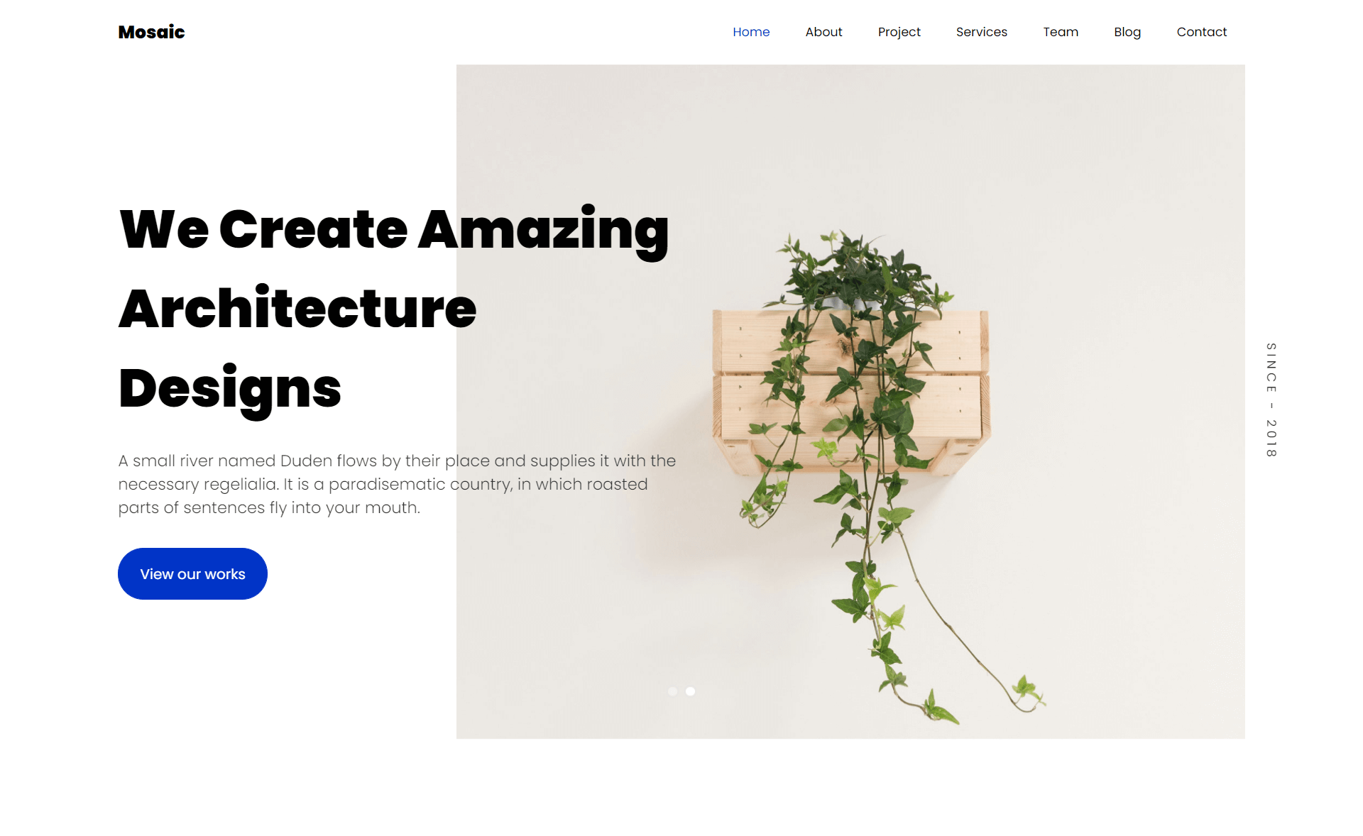 Mosaic – Free Bootstrap 4 HTML5 Architectural Business Website Template