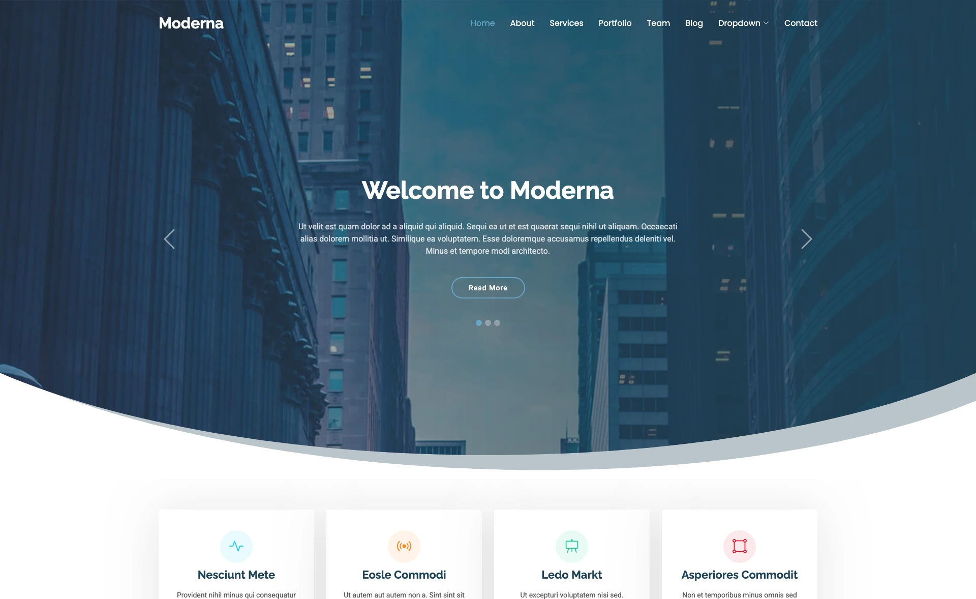 Moderna – Free Bootstrap 5 Professional Business Website Template