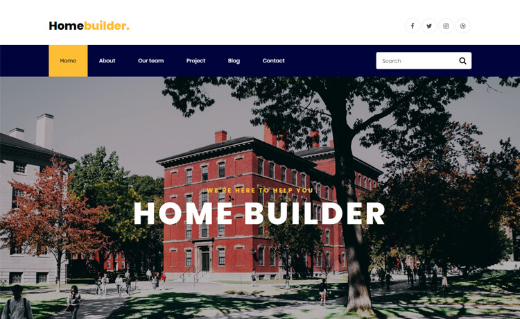 Homebuilder – Free Bootstrap 4 HTML5 Agency Website Template