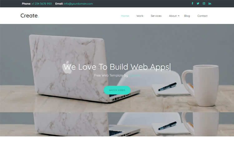 Create – Free Bootstrap 4 HTML5 Business Website Template