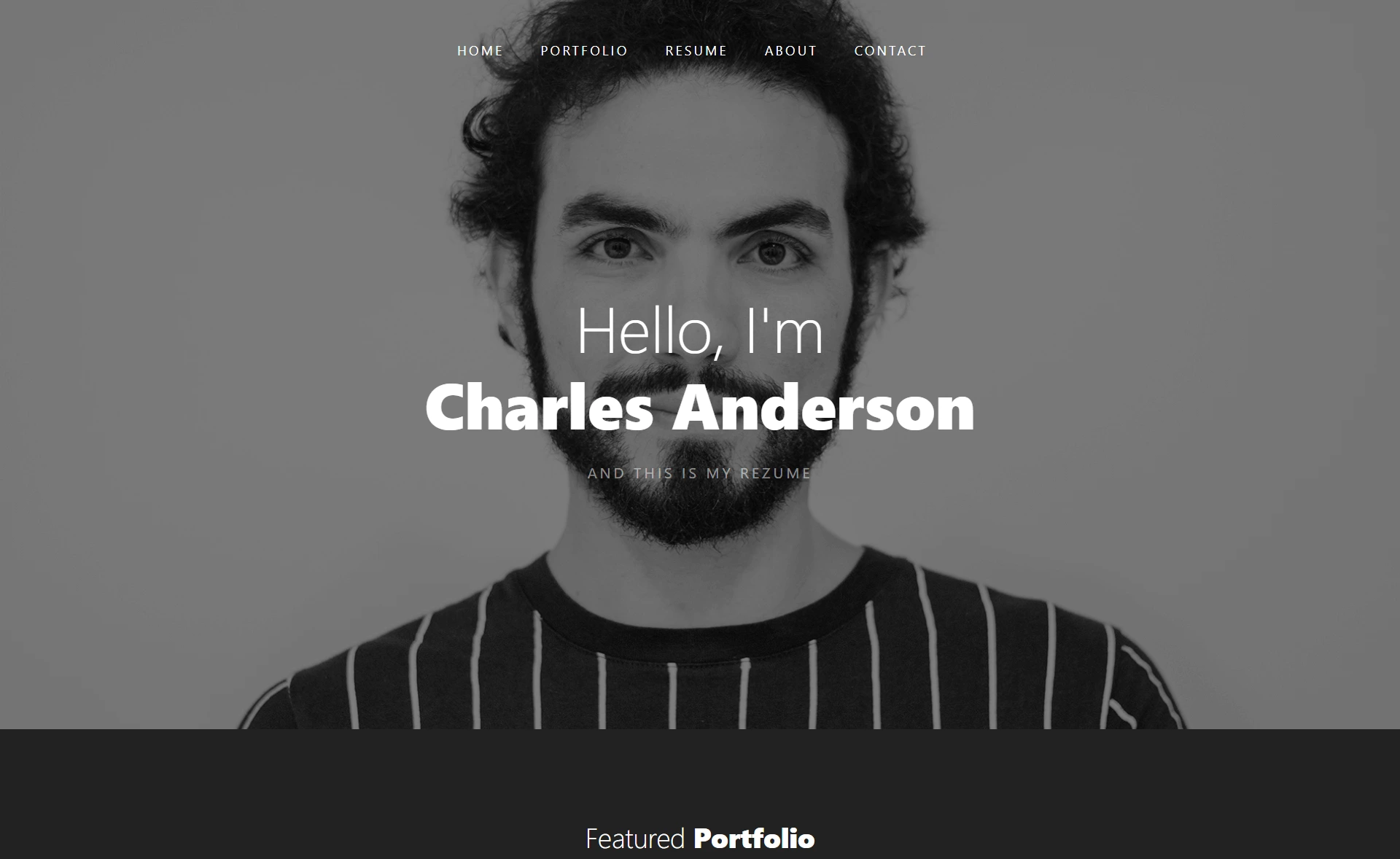 Rezume – Free Bootstrap 4 HTML5 Portfolio Website Template