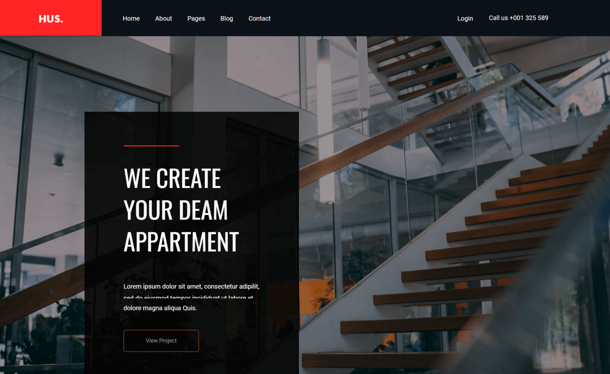 Hus – Free Bootstrap 4 HTML5 Business Websites Template