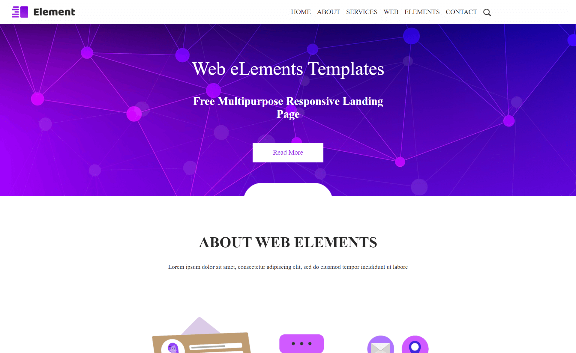 Element – Free Responsive Bootstrap 4 HTML5 Landing Page Template