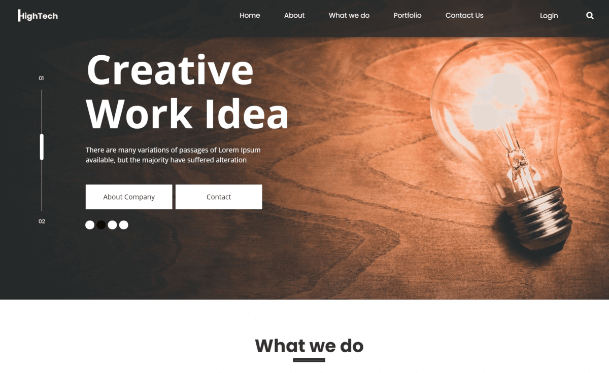 Hightech – Free Bootstrap 4 HTML5 Agency Website Template