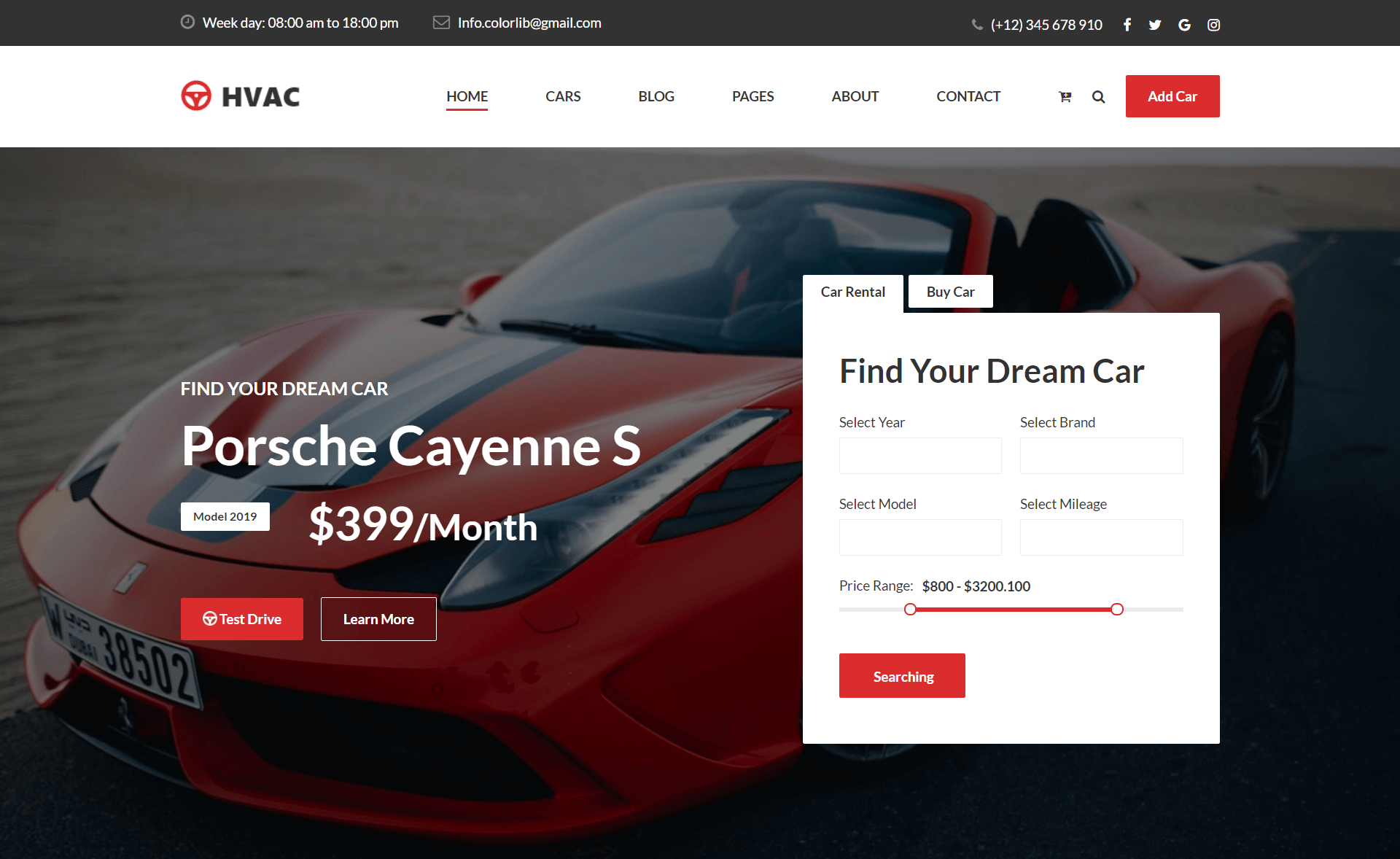 HVAC – Free Bootstrap 4 HTML5 Automotive Business Website Template