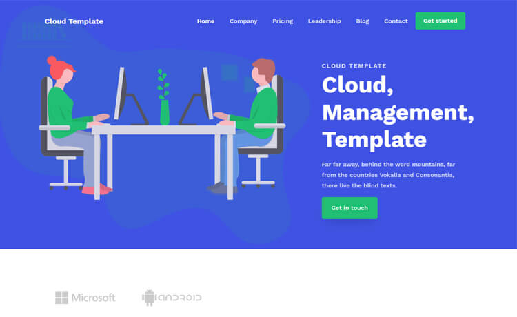 CloudTemplate – Free Bootstrap HTML5 Hosting Website Template