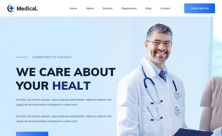 MedicalCenter – Free Bootstrap 4 HTML5 Medical & Healthcare Website Template