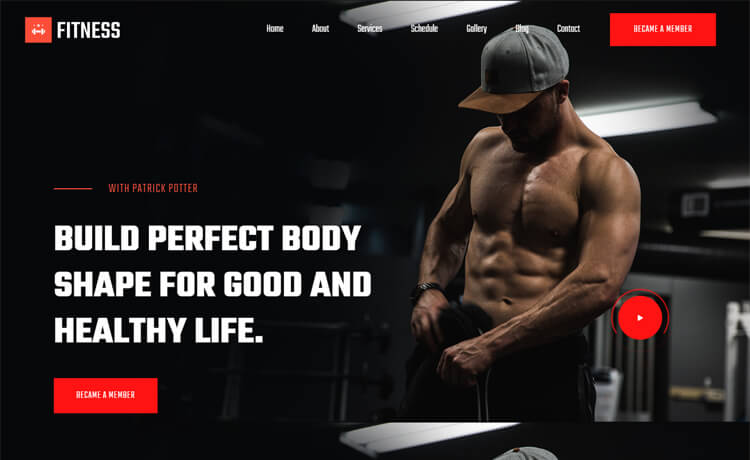 FitnessClub – Free Bootstrap 4 HTML5 Responsive Fitness Website Template