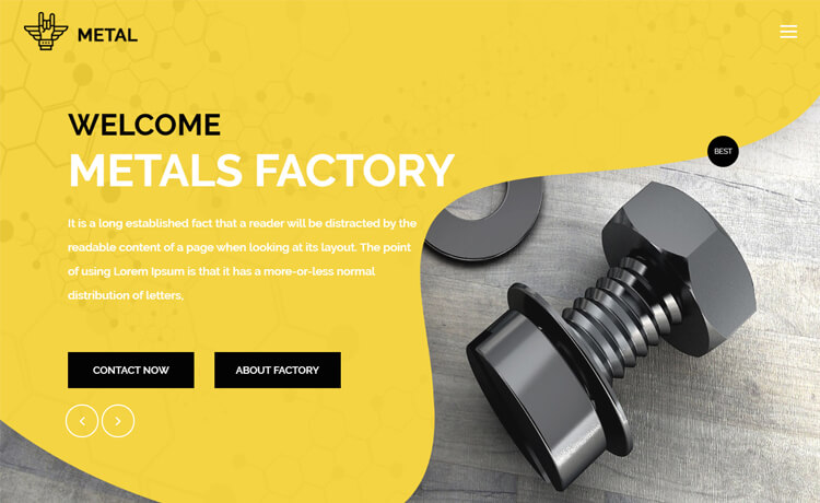 Metal – Free Bootstrap 4 HTML5 Business Website Template