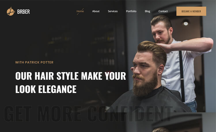 Brber – Free Bootstrap 4 HTML5 Barbershop Website Template
