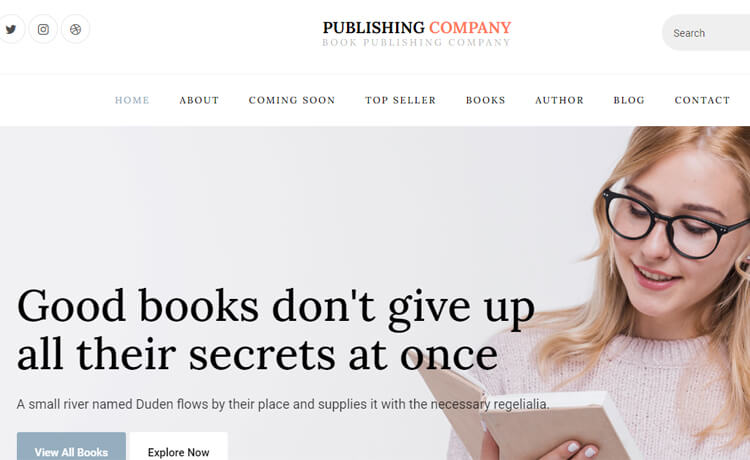 Publishing Company – Free Bootstrap 4 HTML5 Business Website Template