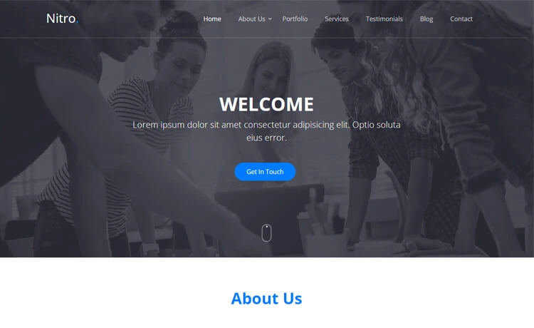 Nitro – Free Bootstrap 4 HTML5 Portfolio Website Template