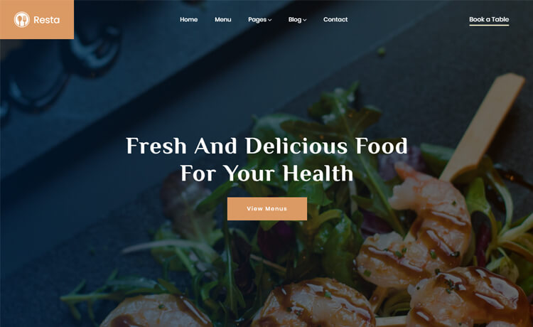 Resta – Free Bootstrap 4 HTML5 Responsive Restaurant Website Template