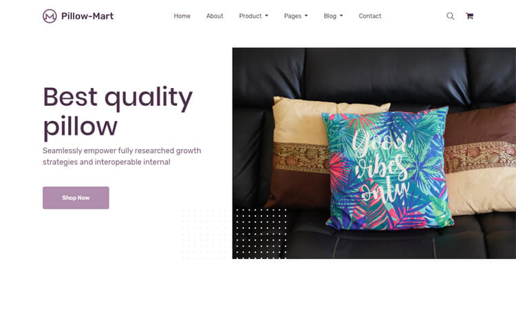 Pillow Mart – Free Bootstrap 4 HTML5 Responsive Online Store Template
