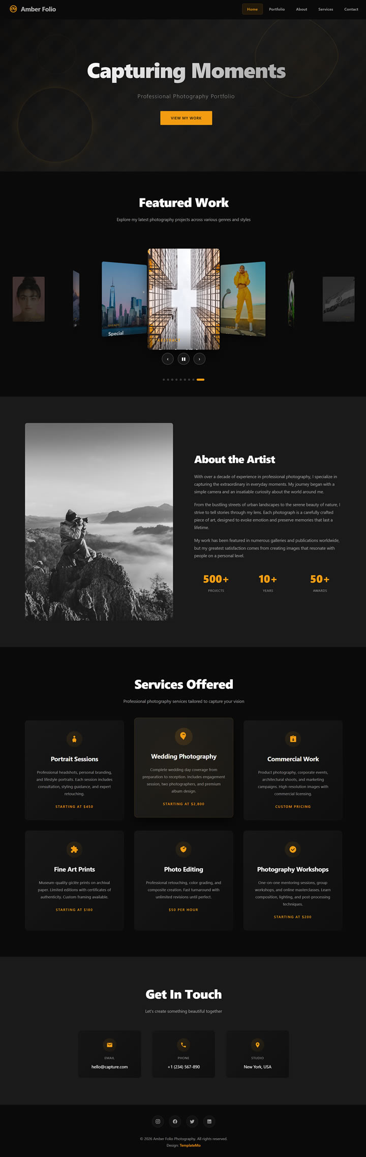 Amber Folio Template