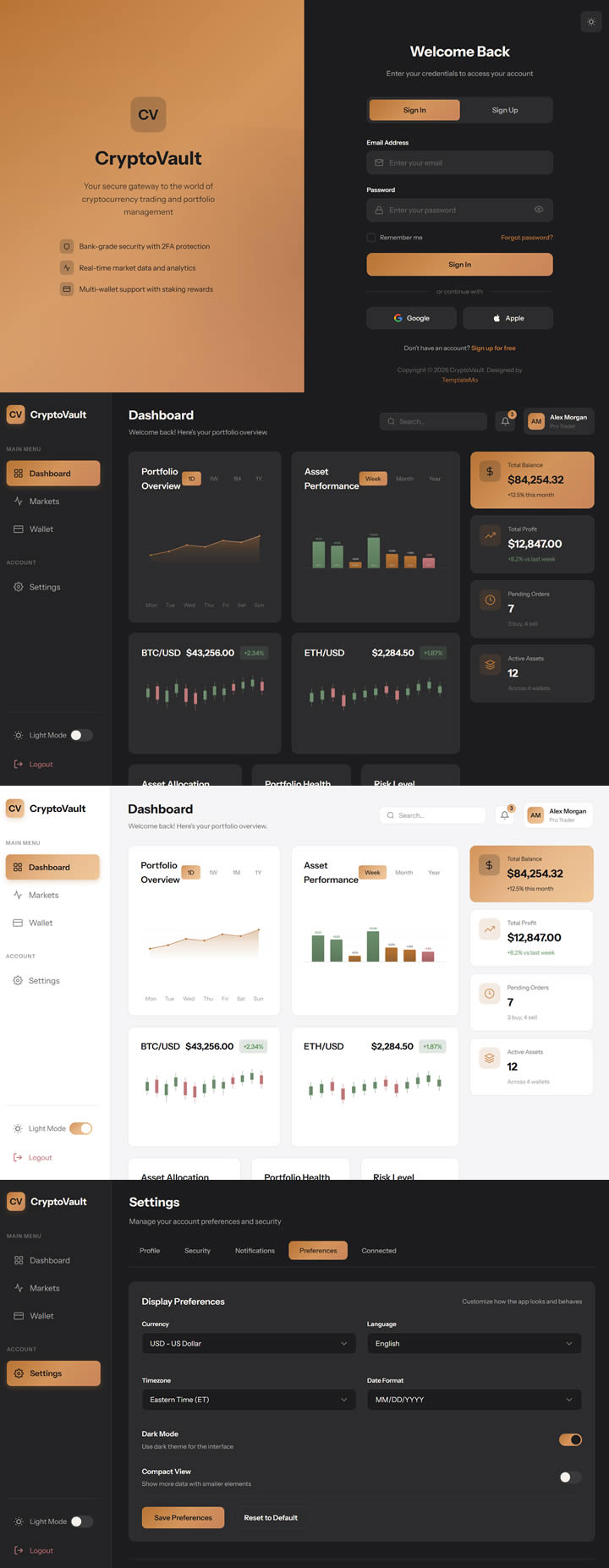 Crypto Vault Template