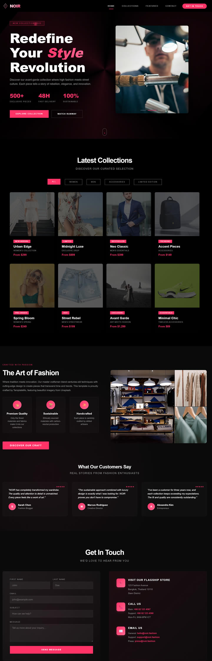 Noir Fashion Template